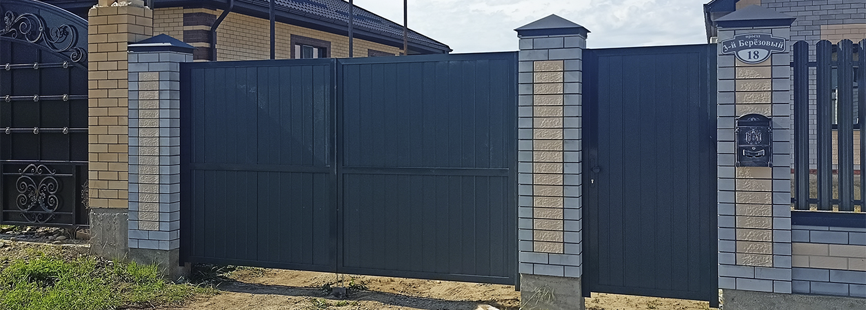 Въездные ворота в Благодарном под ключ